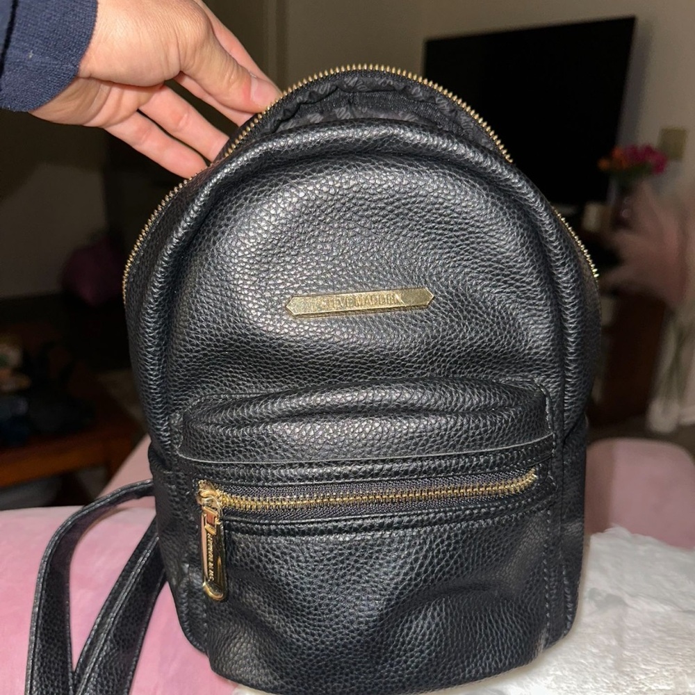 Steve Madden Black Mini Backpack